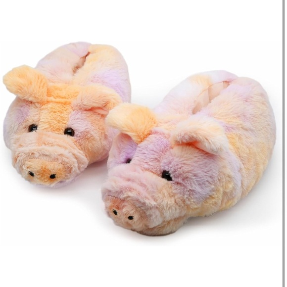 Piggy Plush Slippers - Picture 2 of 5